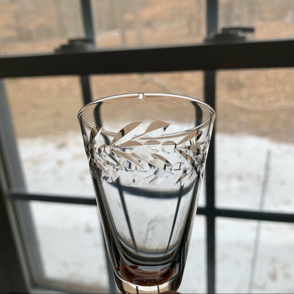 Rock Sharpe etched Leaves & Berries Etched Crystal Cordial Liquor glassses - Picture 16 of 16